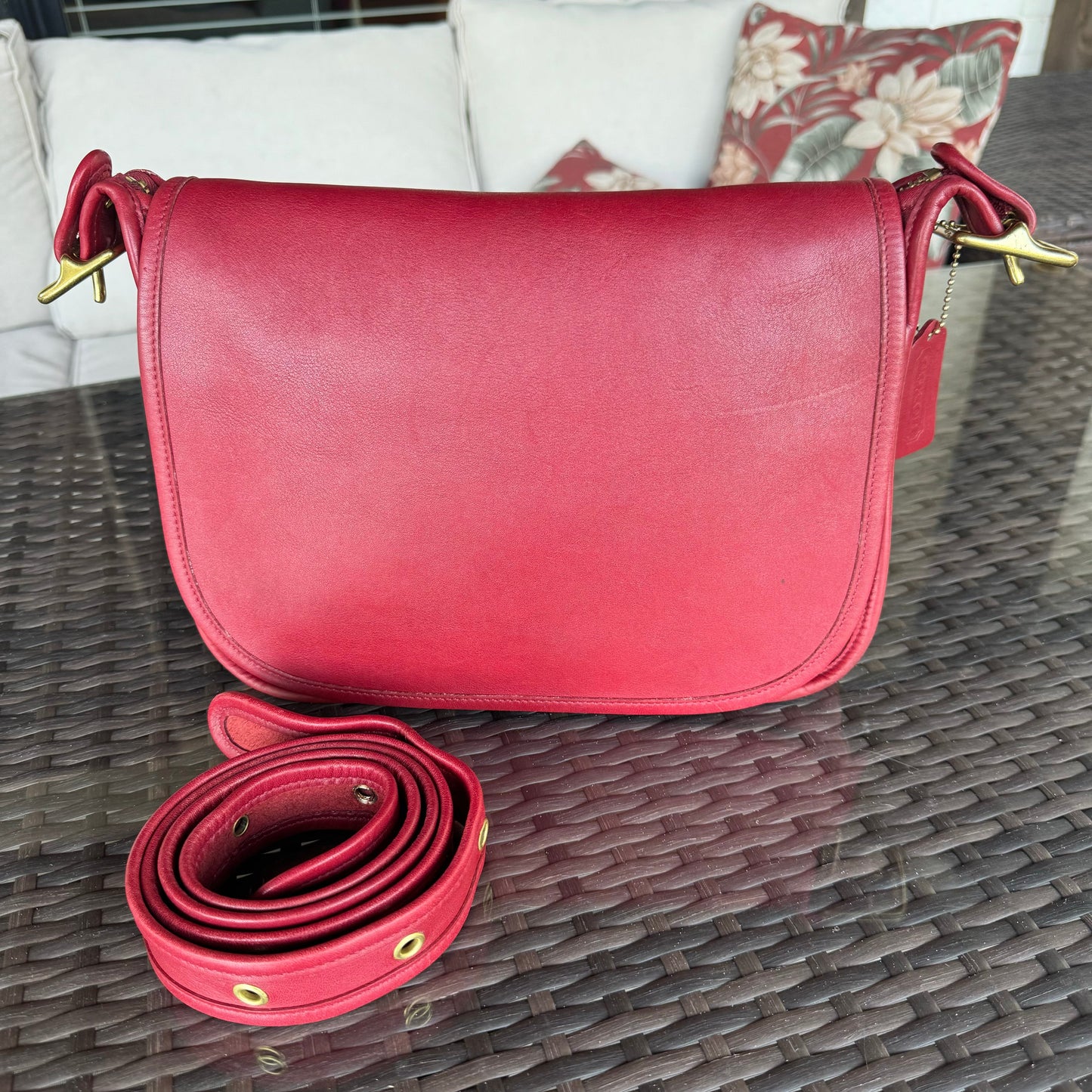 Vintage Coach Red Patricias Legacy 9951πβ€οΈβπ₯