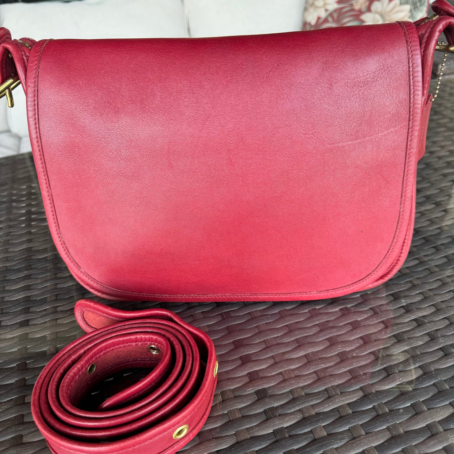 Vintage Coach Red Patricias Legacy 9951πβ€οΈβπ₯