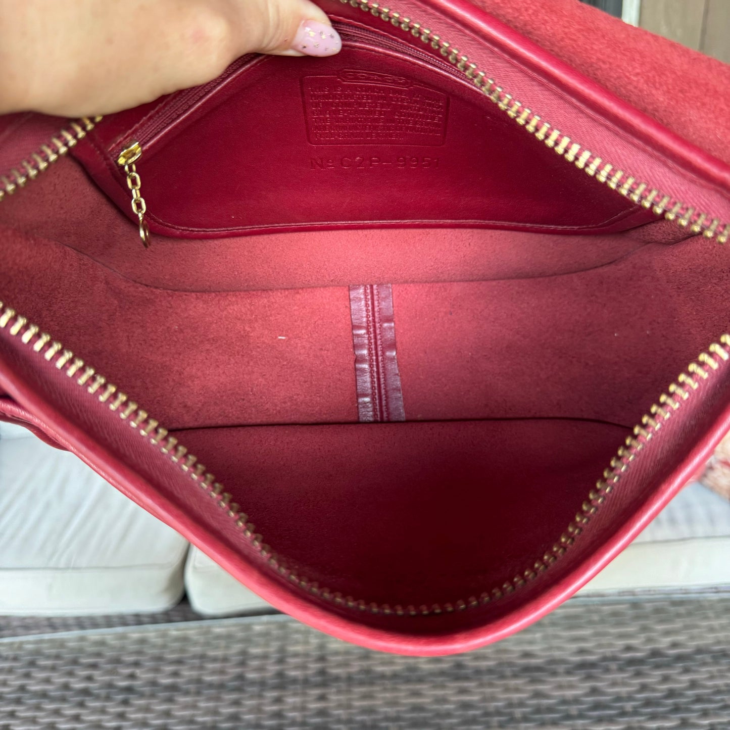 Vintage Coach Red Patricias Legacy 9951πβ€οΈβπ₯