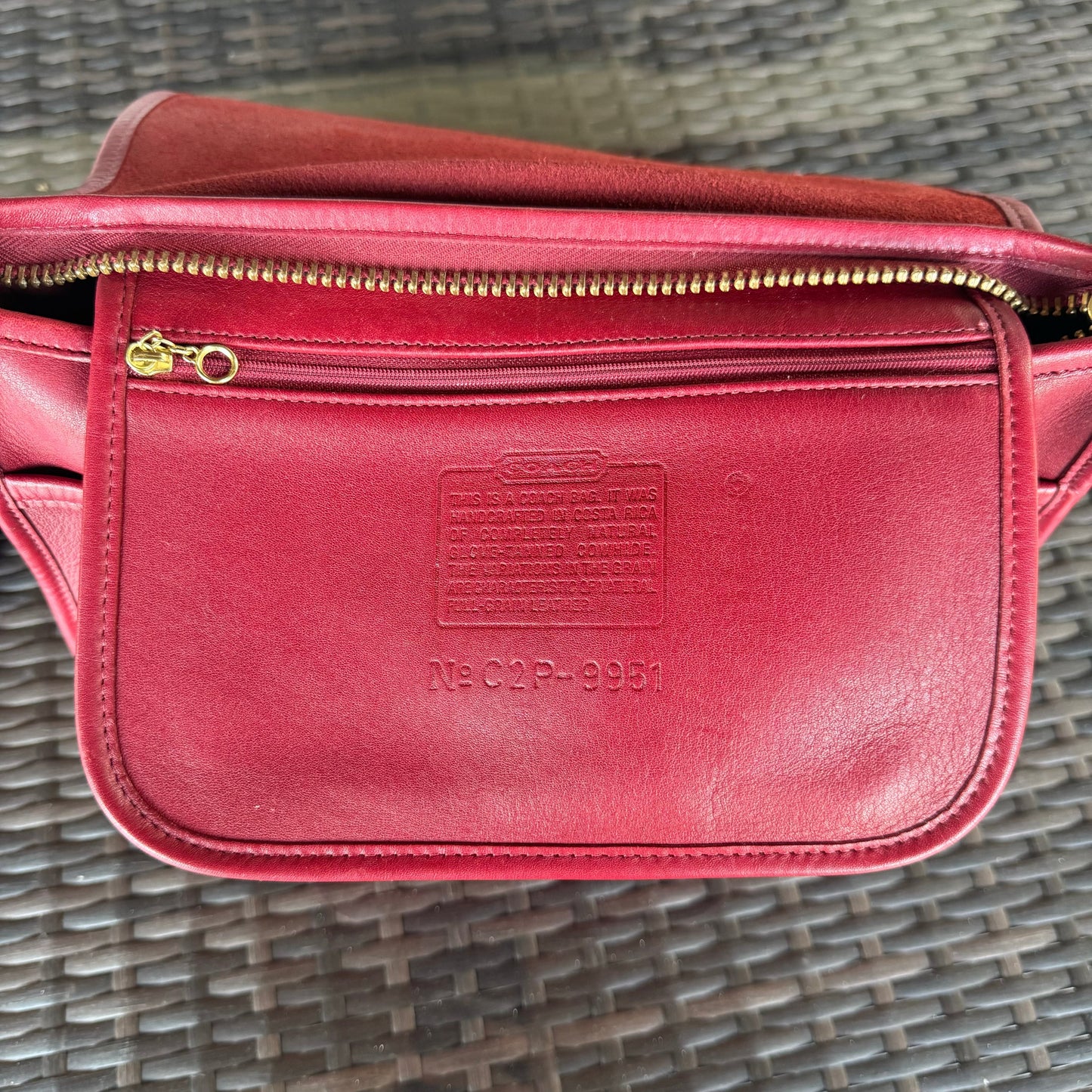 Vintage Coach Red Patricias Legacy 9951πβ€οΈβπ₯