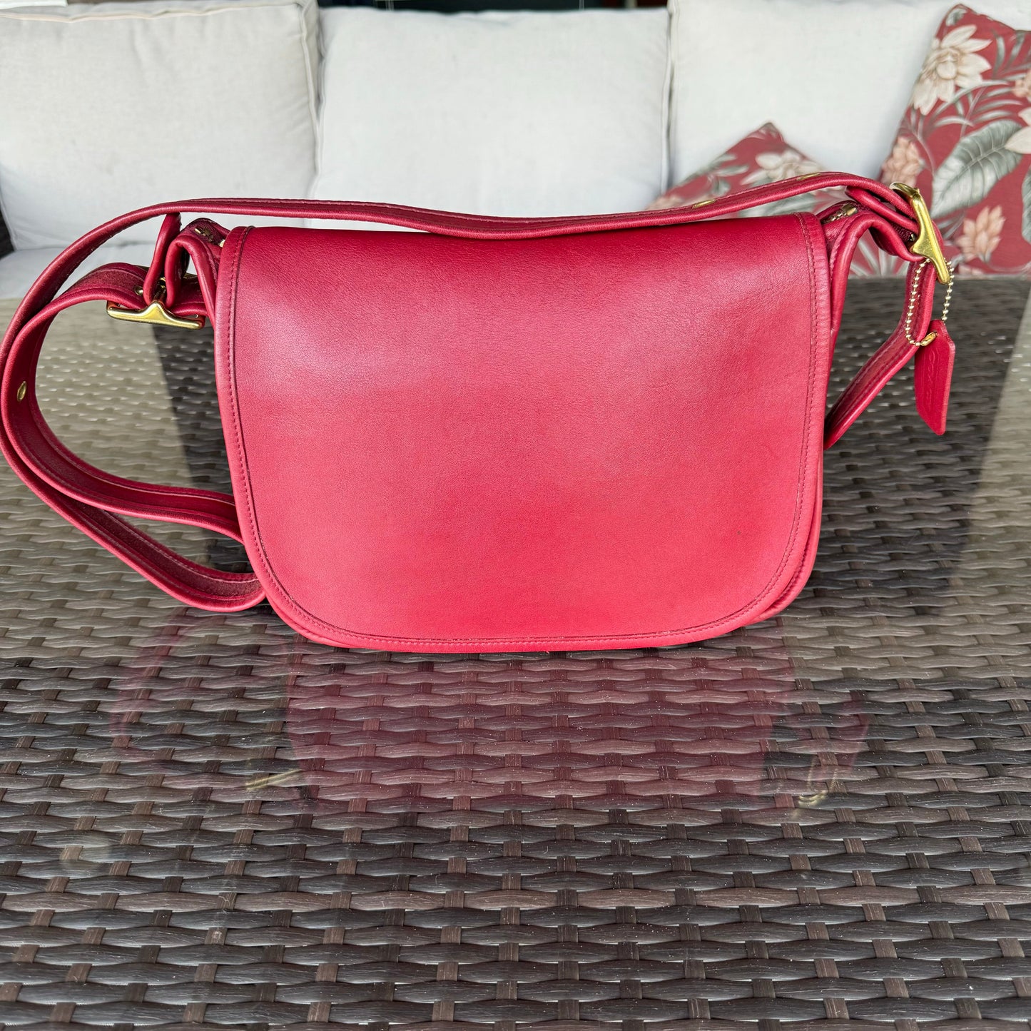 Vintage Coach Red Patricias Legacy 9951πβ€οΈβπ₯