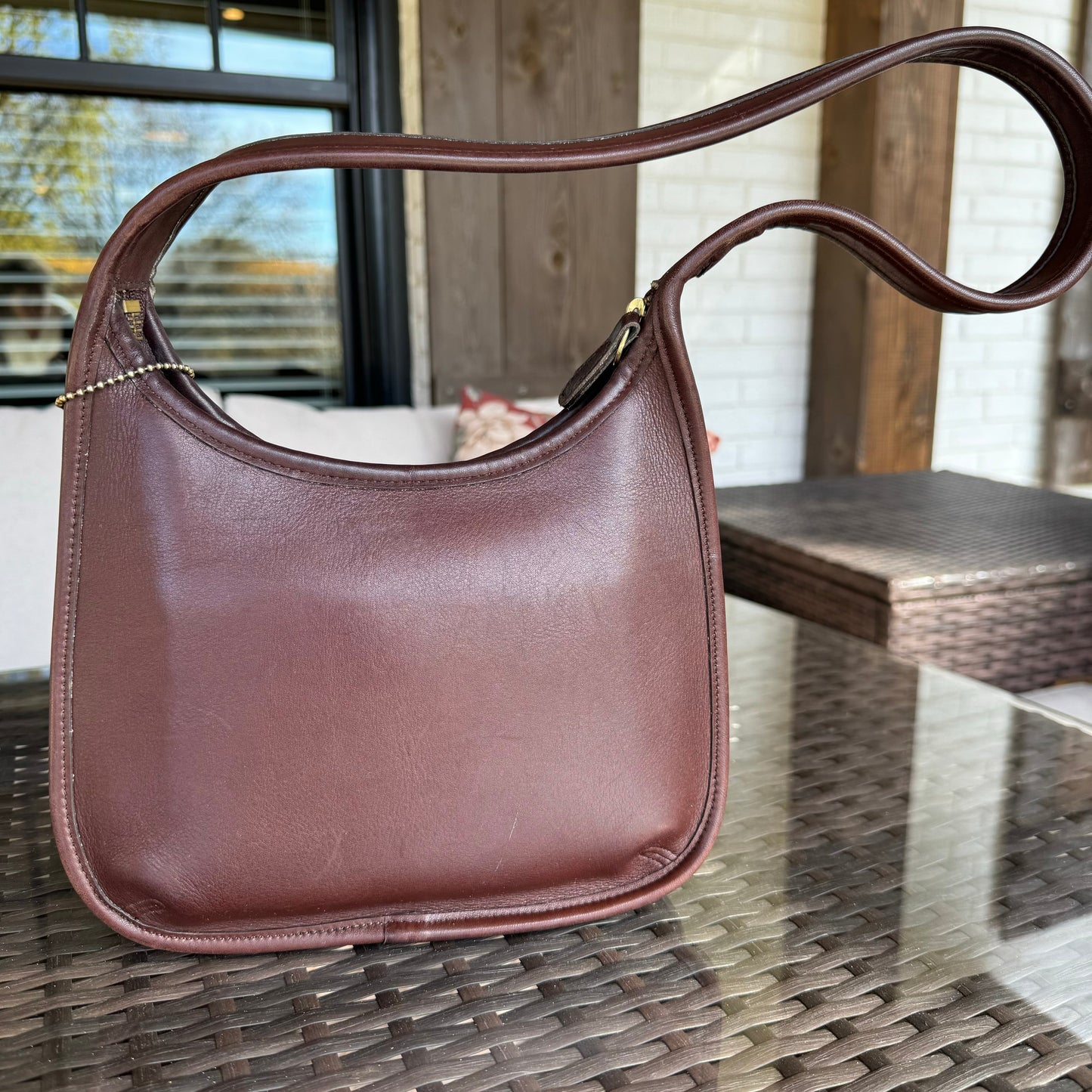 Vintage Coach Mahogany Brown 9020 Mini Ergo Zip🖤🍫