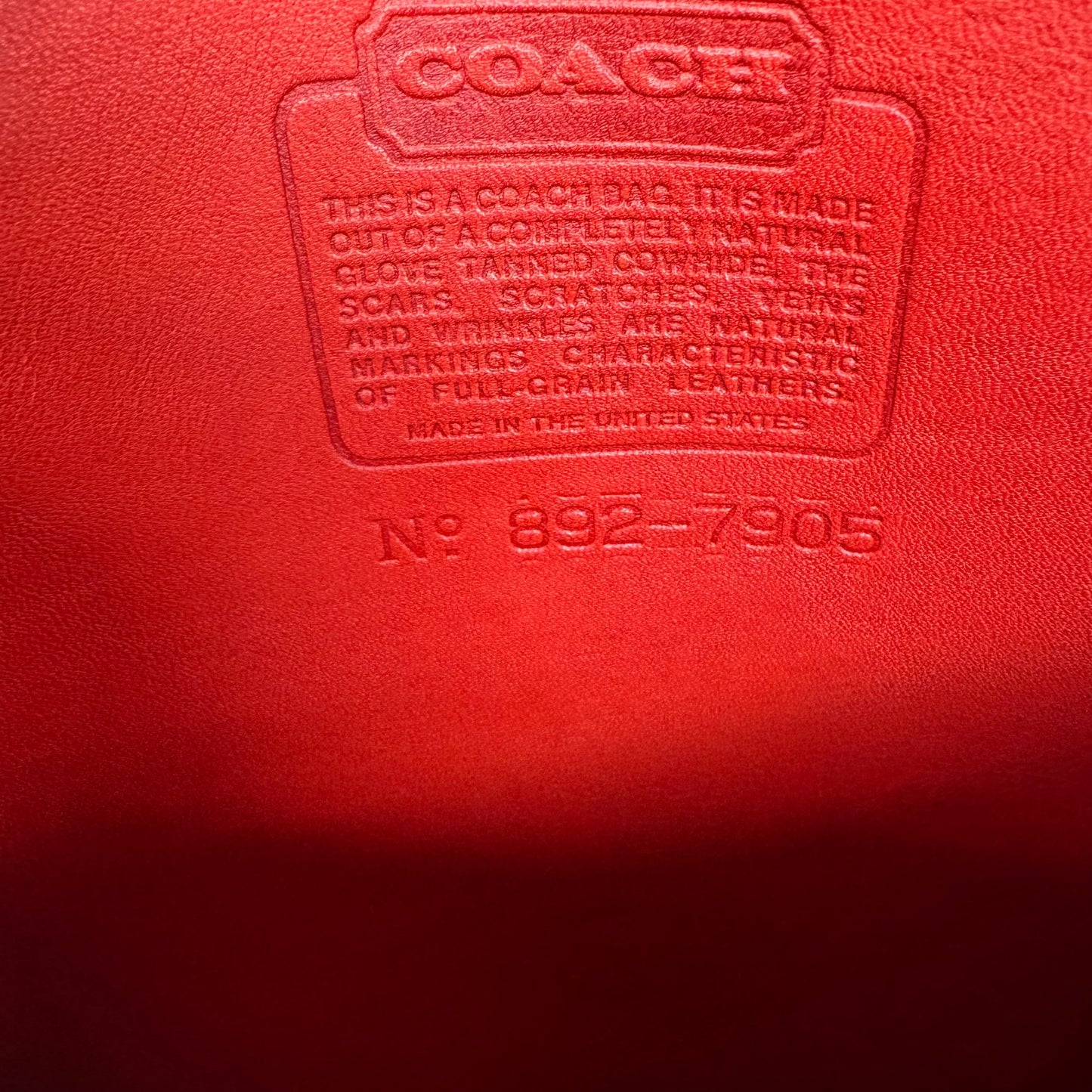 Vintage Coach Red Station Bag 5130π¬β‘