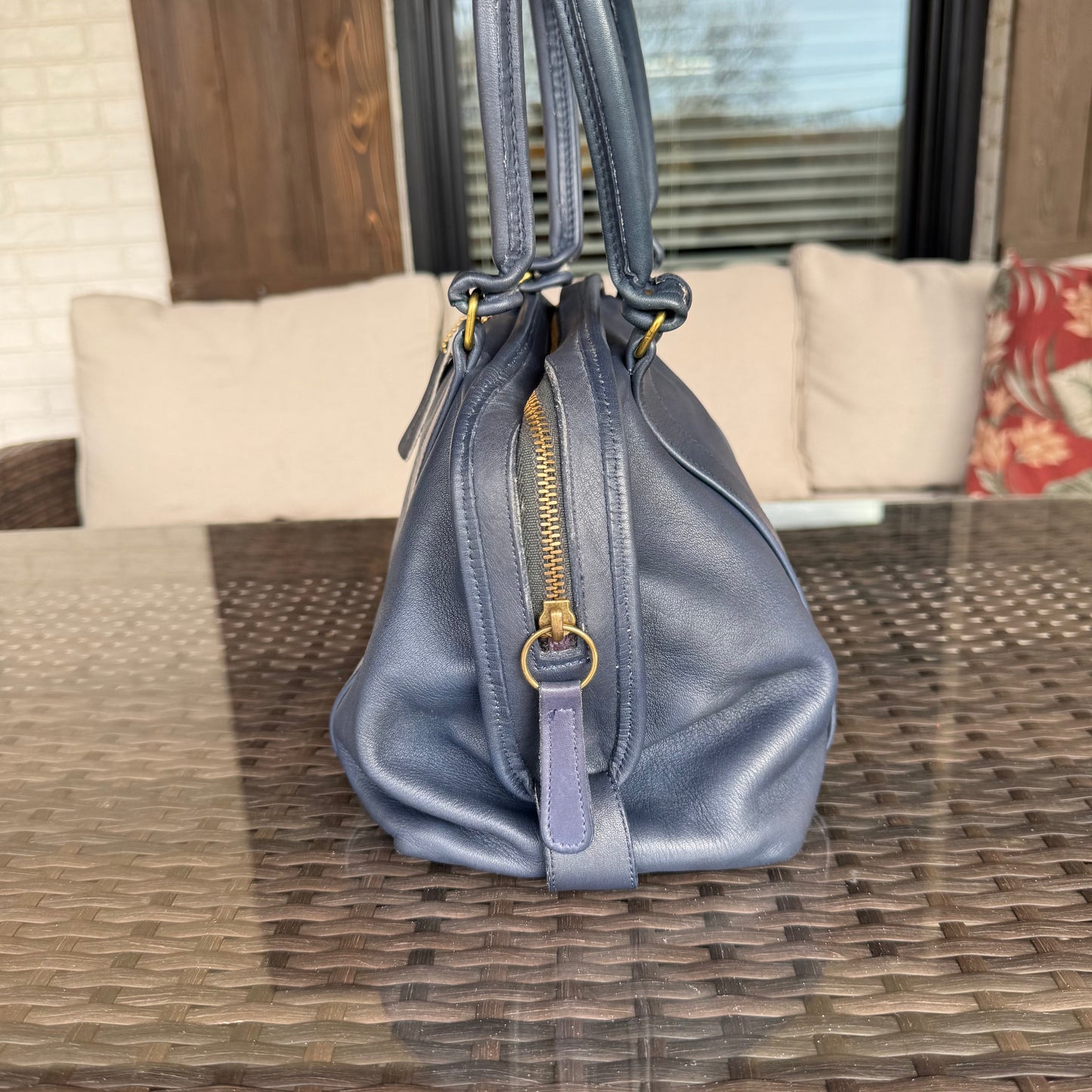 Vintage Coach Blue Soft Satchel 4055πβ¨