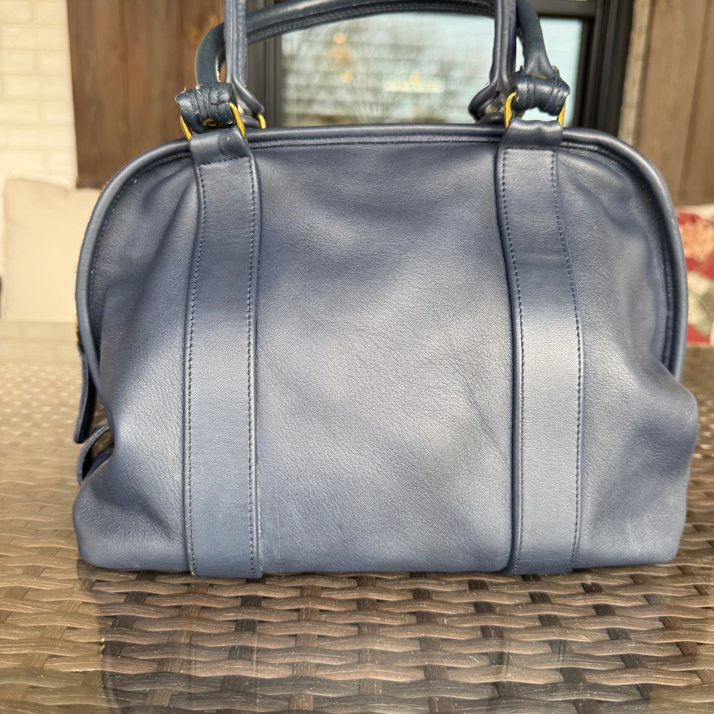 Vintage Coach Blue Soft Satchel 4055πβ¨