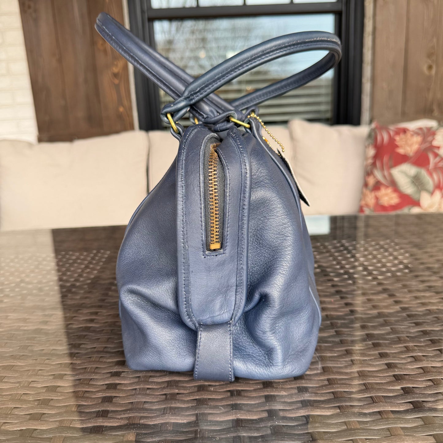 Vintage Coach Blue Soft Satchel 4055πβ¨