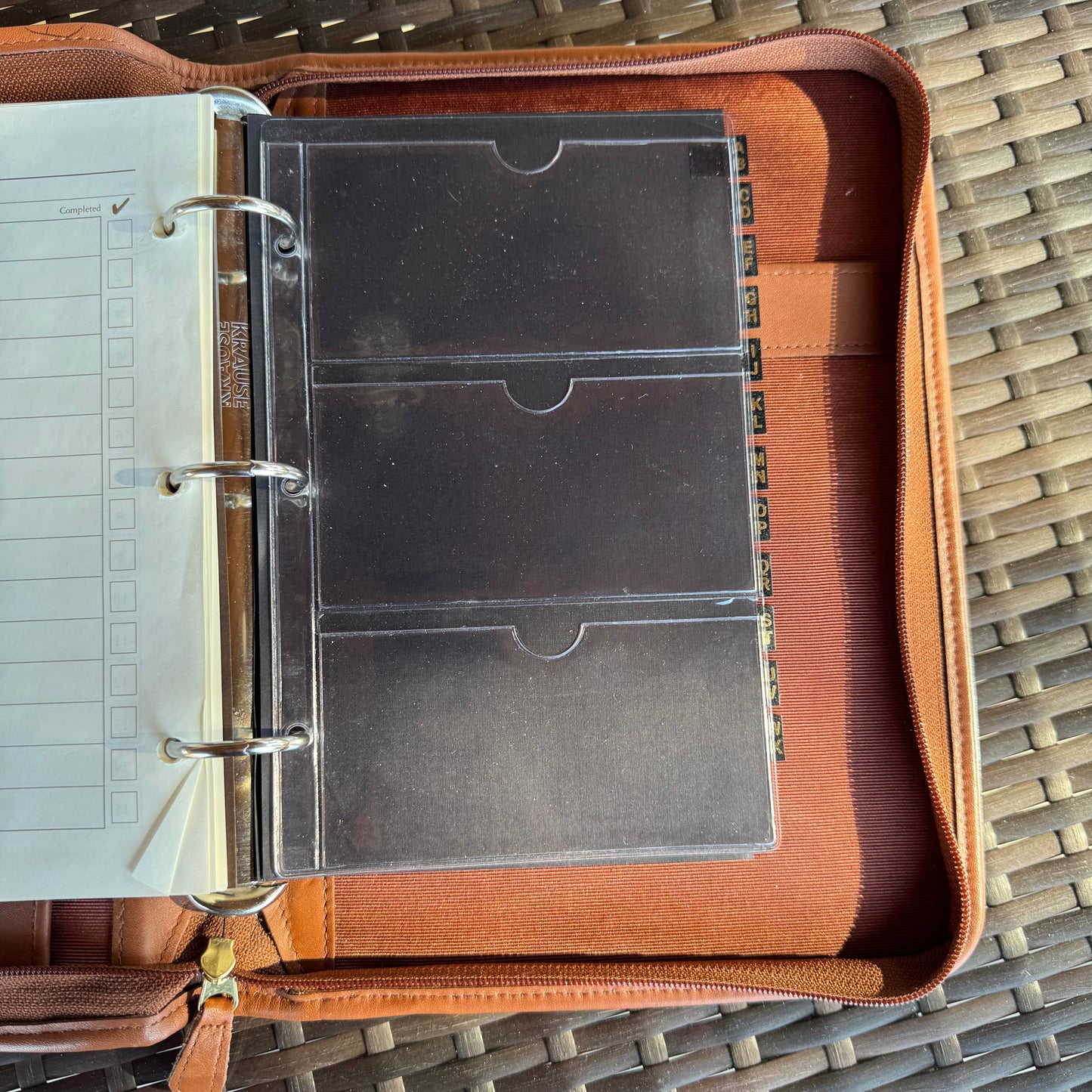 Vintage Coach British Tan Zip Around Organizer Large Planner 5223🌺🩷