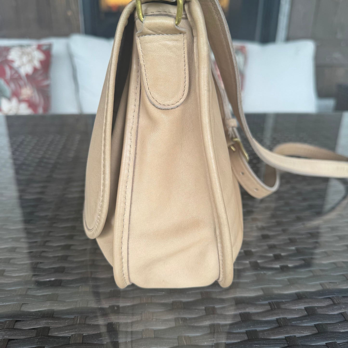Vintage Coach 4050 Shoulder Bag In Taupe Lightweight Leather🍂✨
