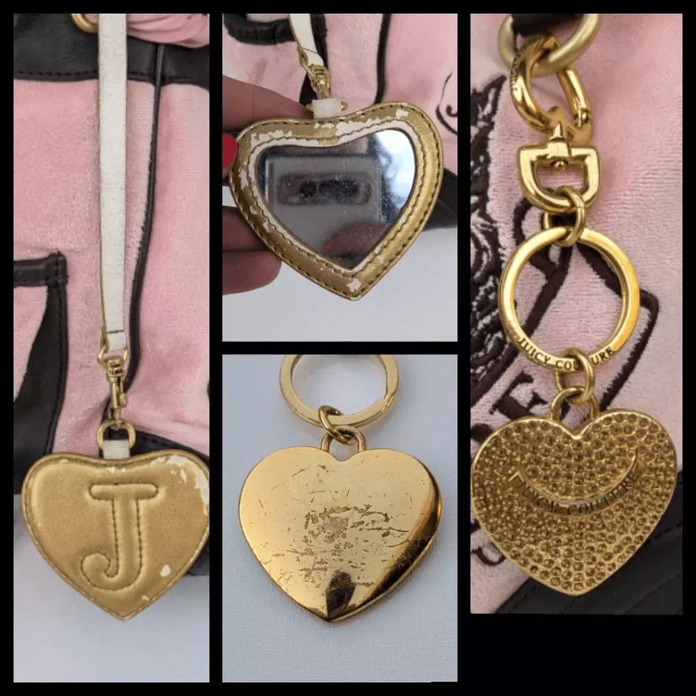 Juicy Couture Y2K Pink! Scottie Dog Daydreamer Velour Vintage Tote Bagππ