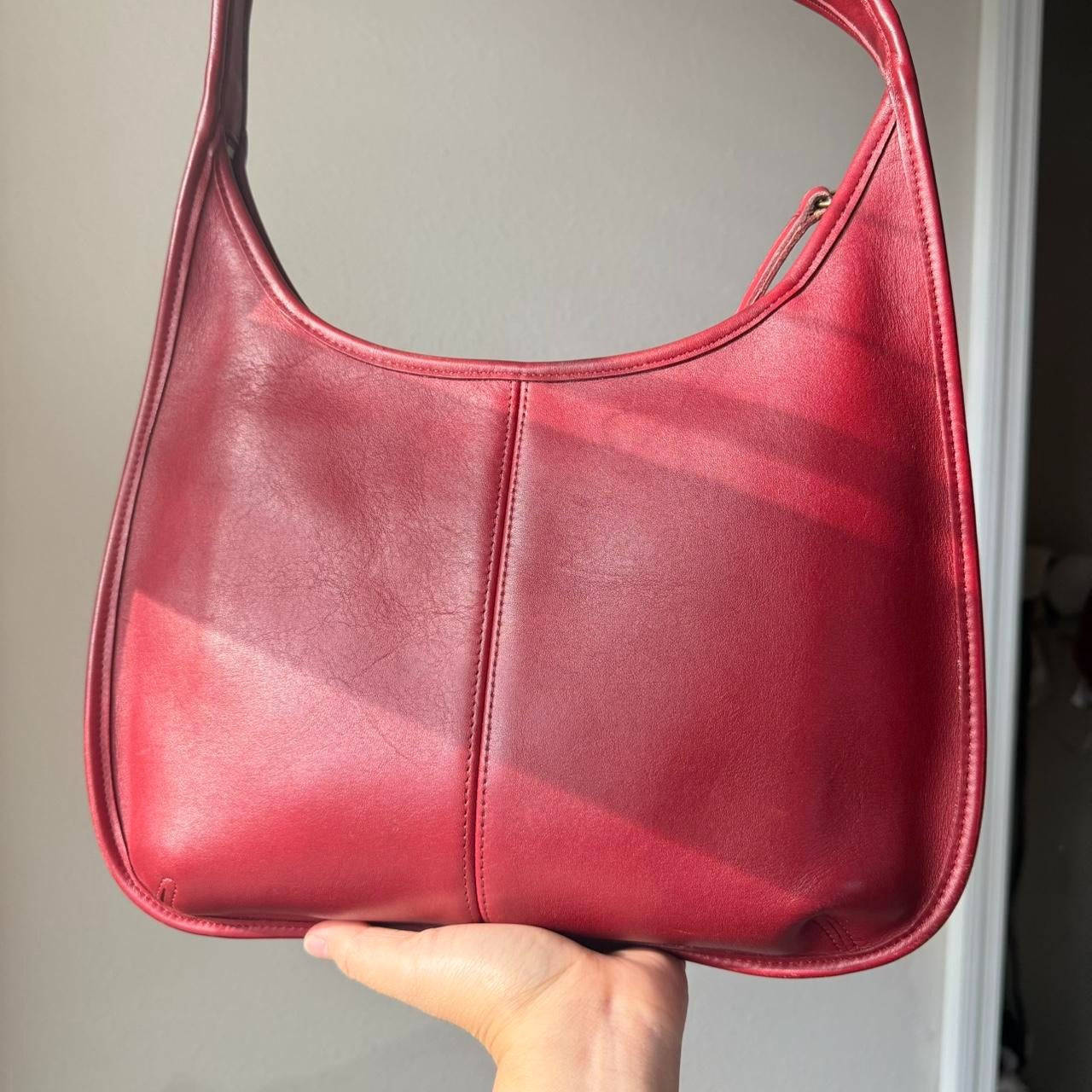 Vintage Coach Ergo Zip Hobo 9025 red