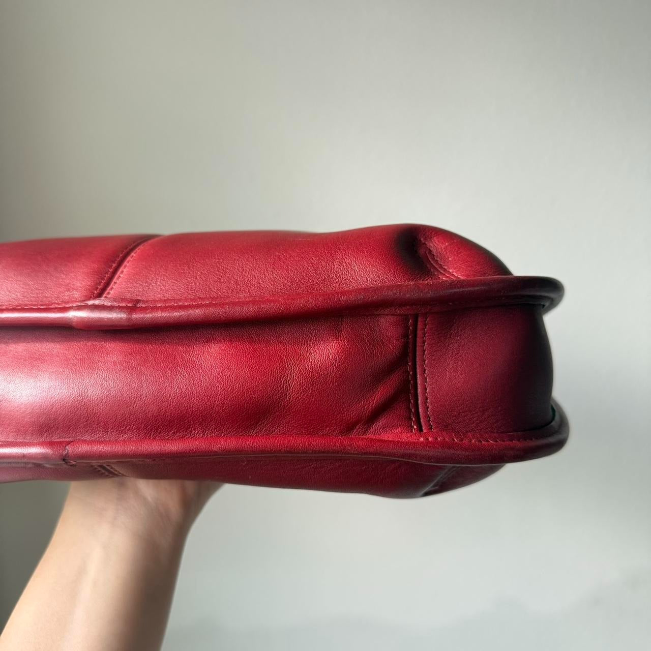 Vintage Coach Ergo Zip Hobo 9025 red