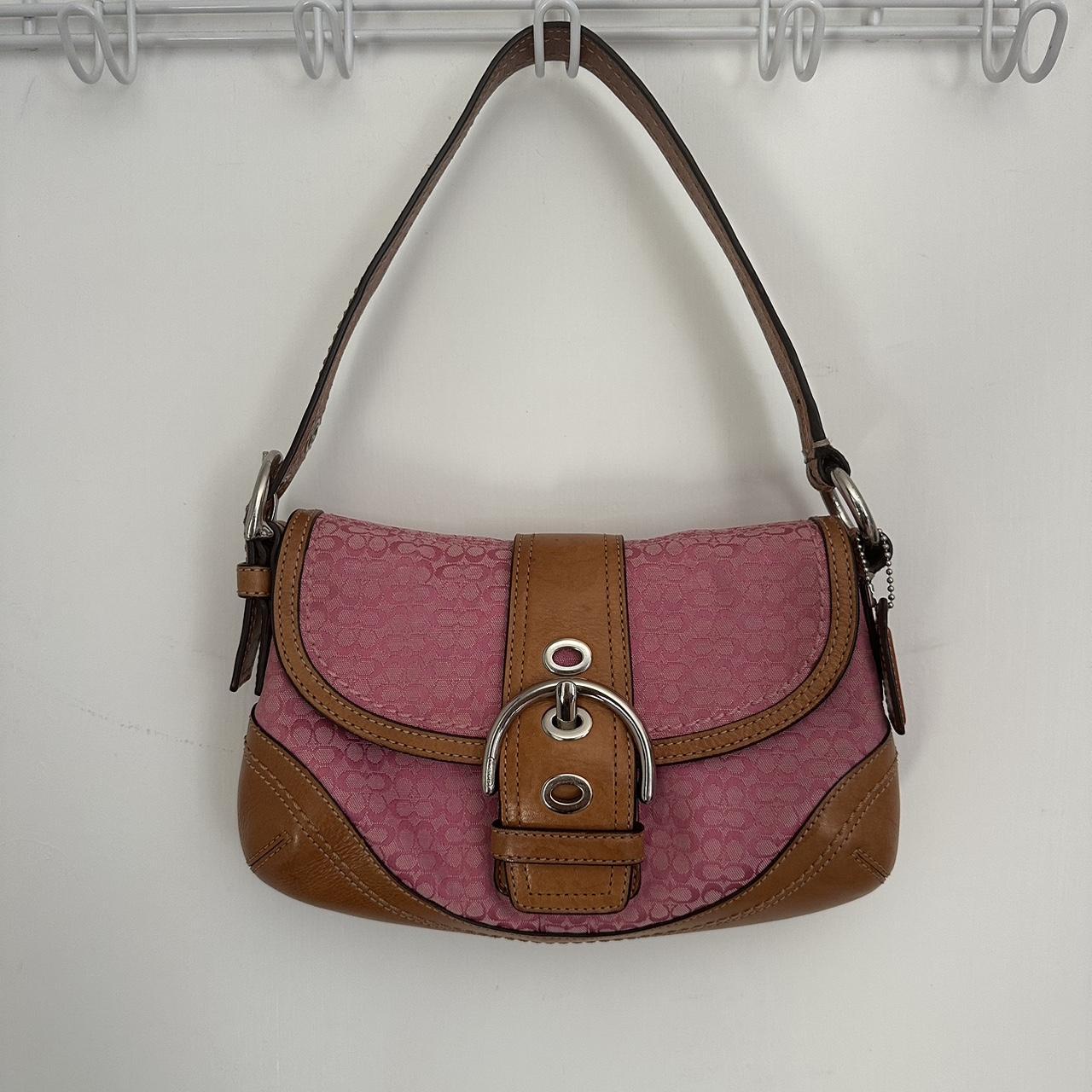 Coach Pink Signature Jacquard Soho Mini Vintage Bagππ
