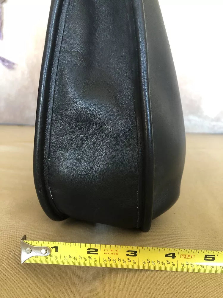 Vintage Black Leather Coach Ergo Hobo Shoulder-bag - No Scratches🌺🩷