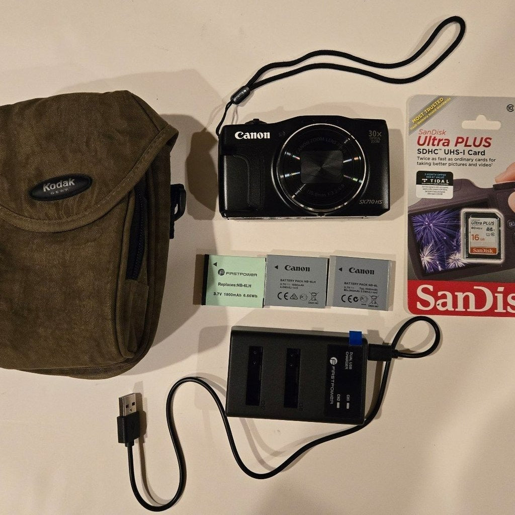 π βΛπ Canon PowerShot SX710 HS 20.3MP Digital Camera Bundle (Black) π₯ ππ·