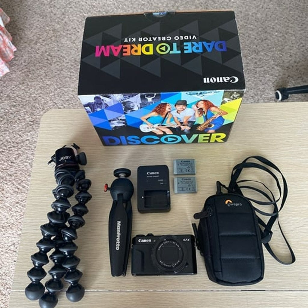Used πβΛπ Canon PowerShot G7X Mark II Digital Camera Video Creator Kit Bundle π₯ππ·