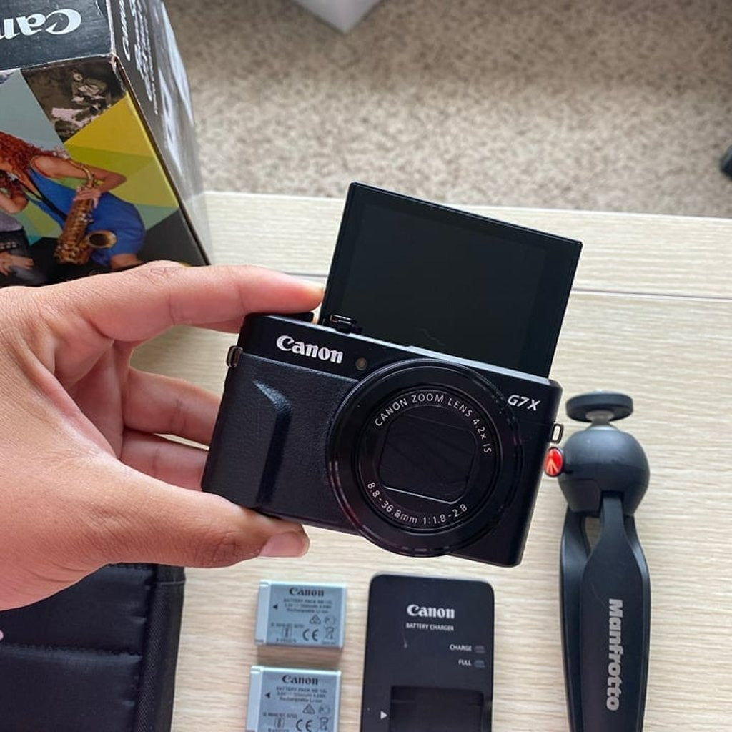Used πβΛπ Canon PowerShot G7X Mark II Digital Camera Video Creator Kit Bundle π₯ππ·