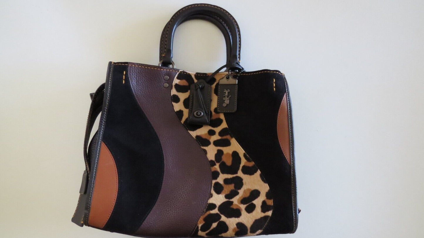 Coach Rogue Bag With Leopard Patchwork B1880 32879๐ฉถ๐๏ธ