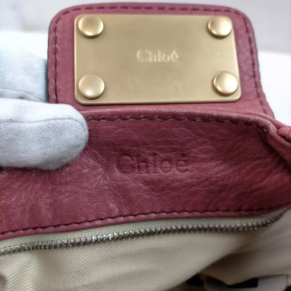 Chloe Hand Bag Pink Leather🖤🍫