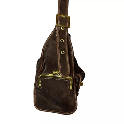 Coach Bleecker Street Haversack LIMITED EDITION RARE Brown Suede🌺🩷