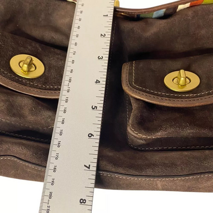 Coach Bleecker Street Haversack LIMITED EDITION RARE Brown Suede🌺🩷