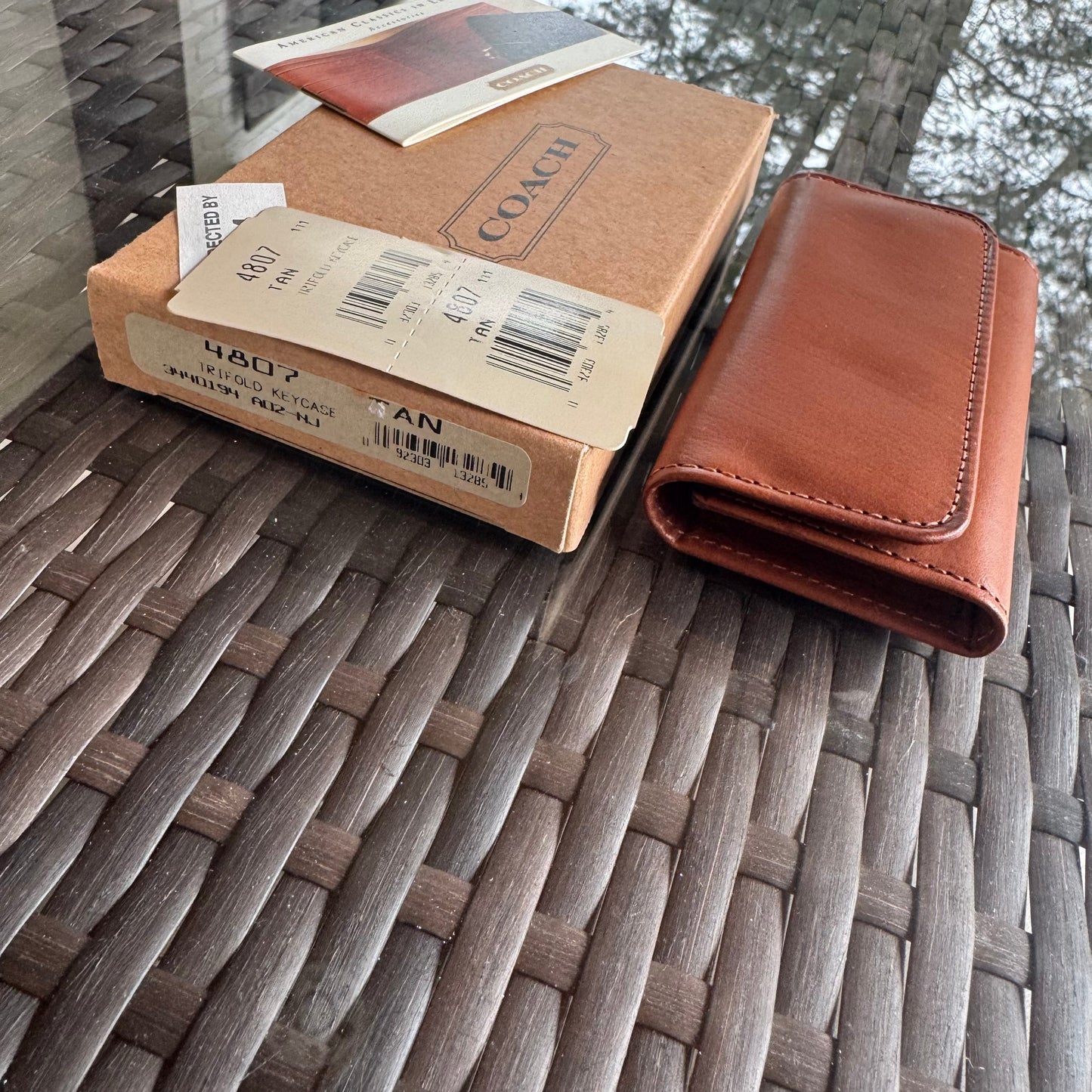 Vintage Coach British Tan Leather Trifold Key Case 4807 Nwt🍬⚡
