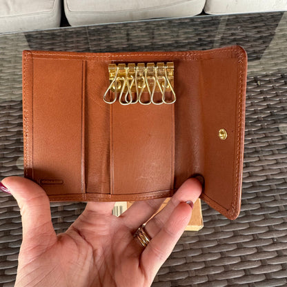 Vintage Coach British Tan Leather Trifold Key Case 4807 Nwt🍬⚡