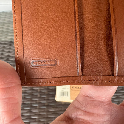 Vintage Coach British Tan Leather Trifold Key Case 4807 Nwt🍬⚡