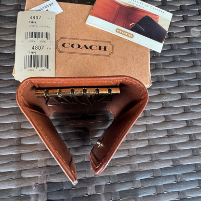 Vintage Coach British Tan Leather Trifold Key Case 4807 Nwt🍬⚡