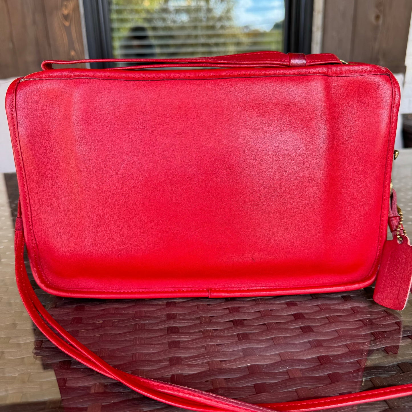 Vintage Coach Red Zippered Clutch 9455🍎🔥