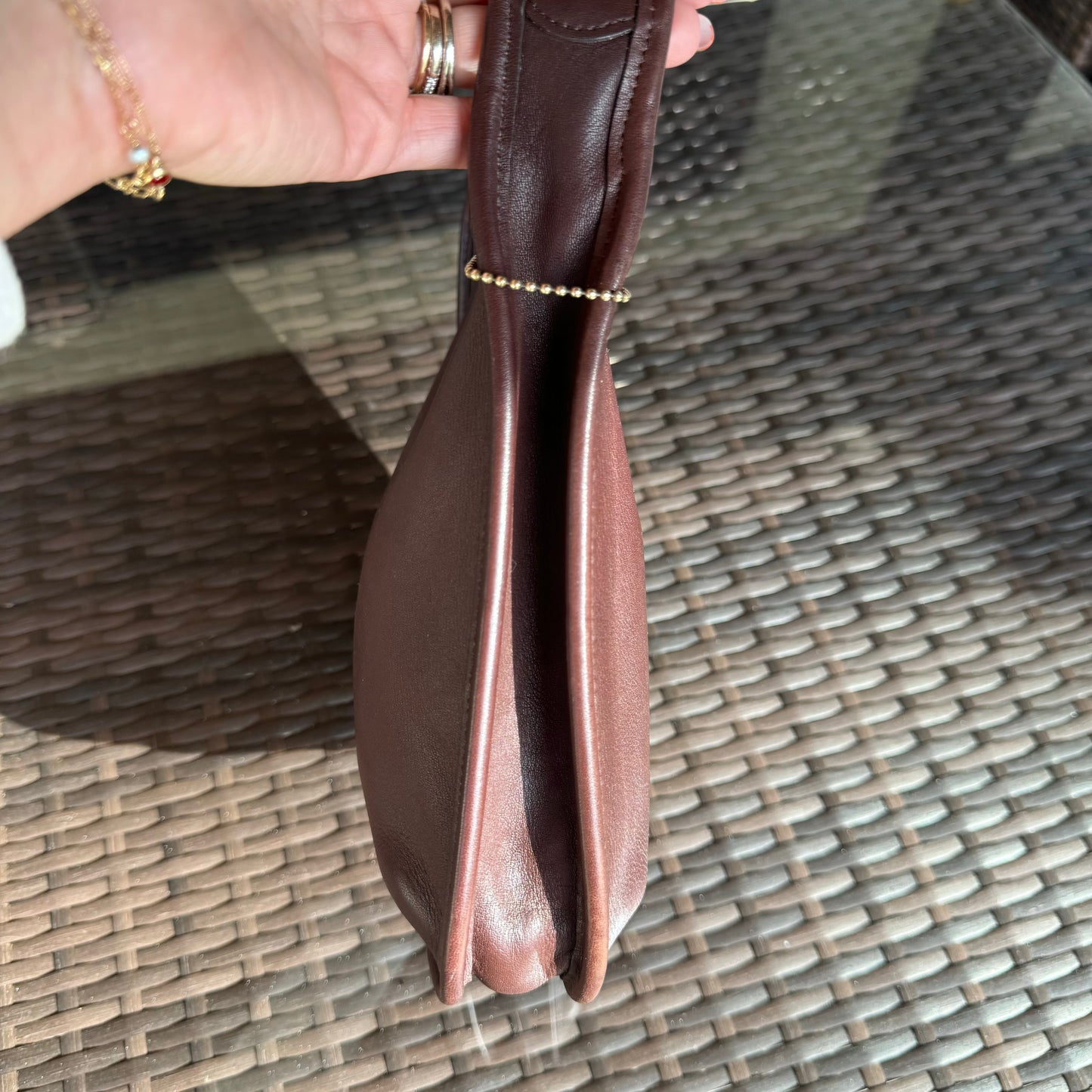 Vintage Coach Mahogany Brown 9020 Mini Ergo Zip🖤🍫