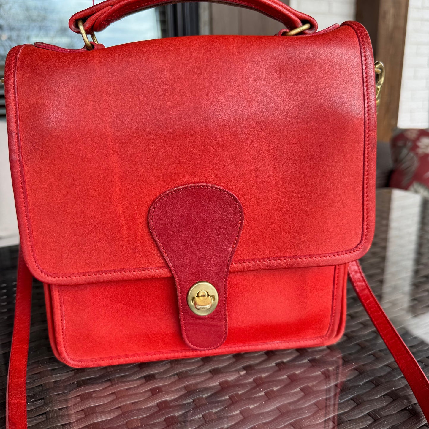 Vintage Coach Red Station Bag 5130🍬⚡