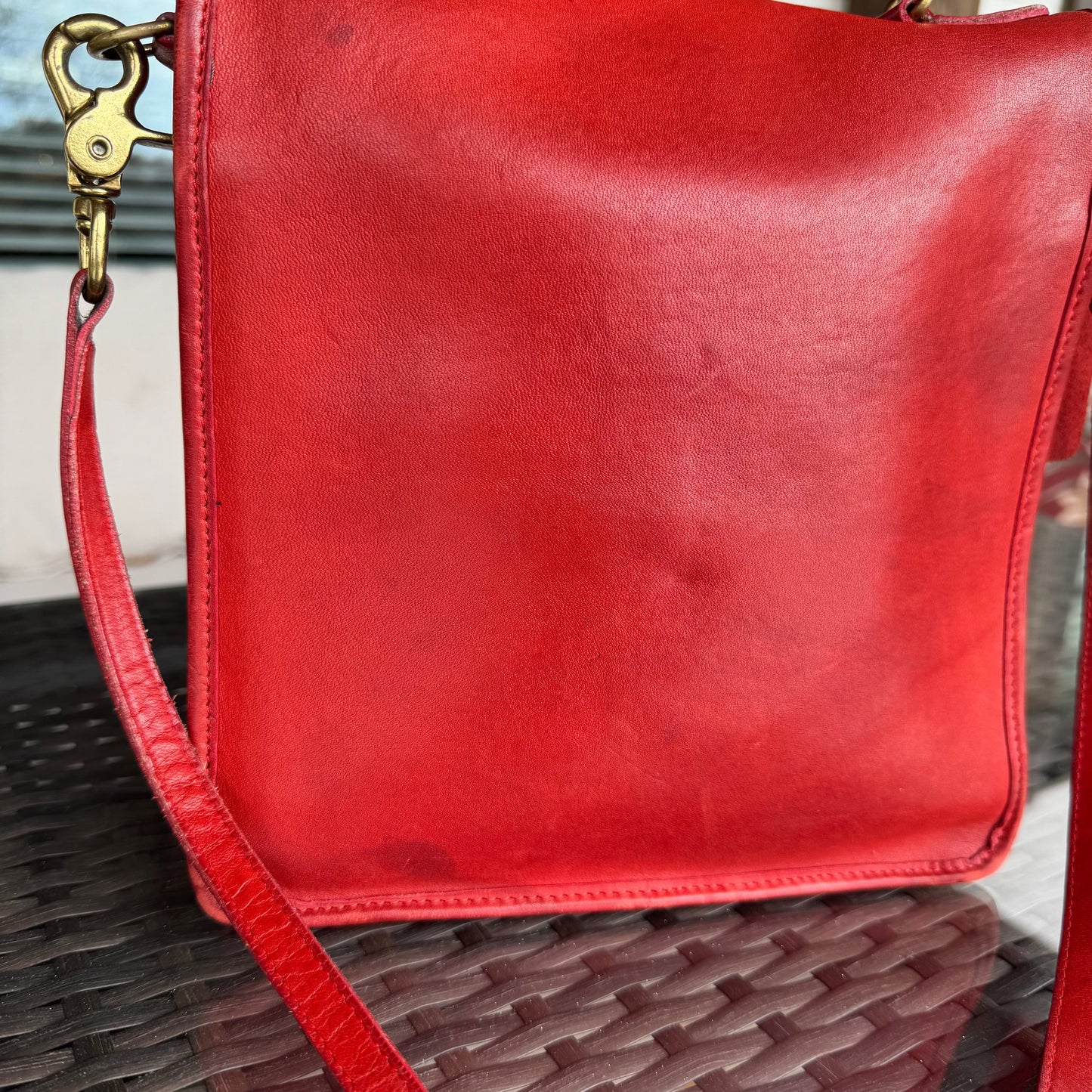 Vintage Coach Red Station Bag 5130🍬⚡