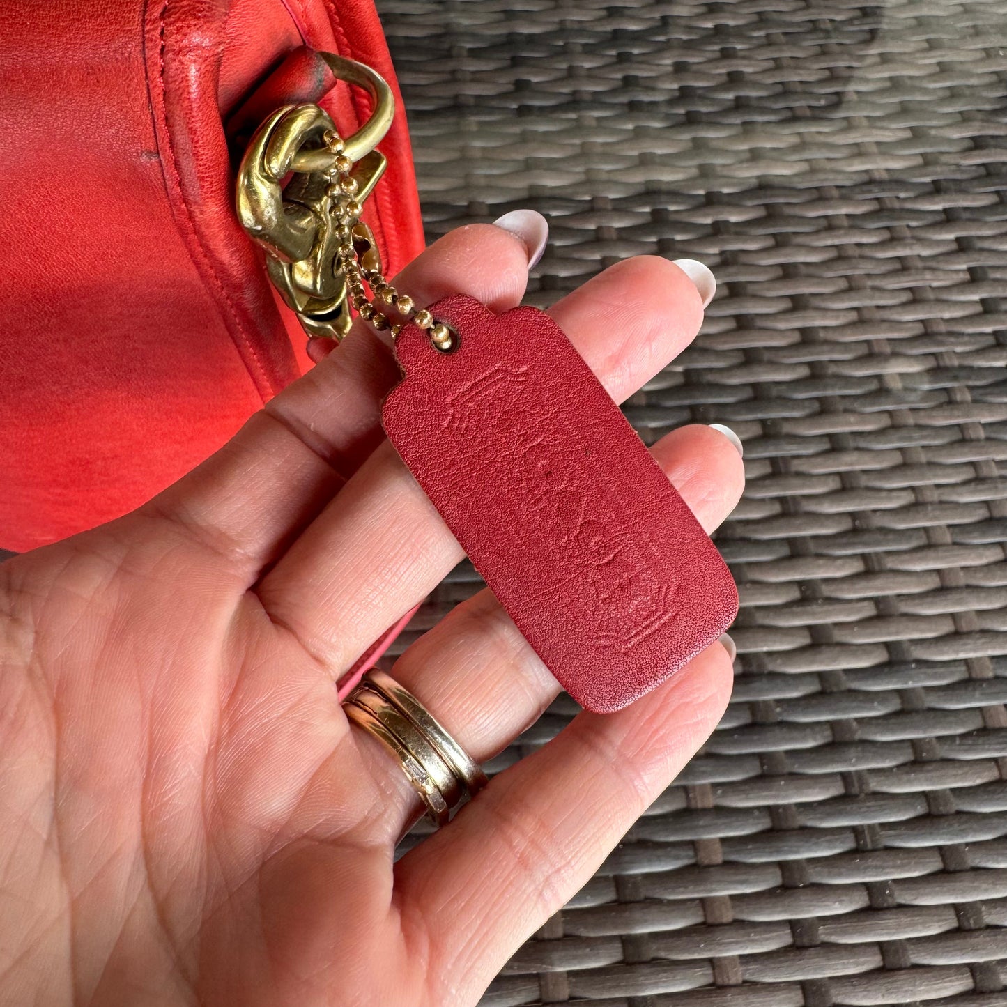 Vintage Coach Red Station Bag 5130🍬⚡