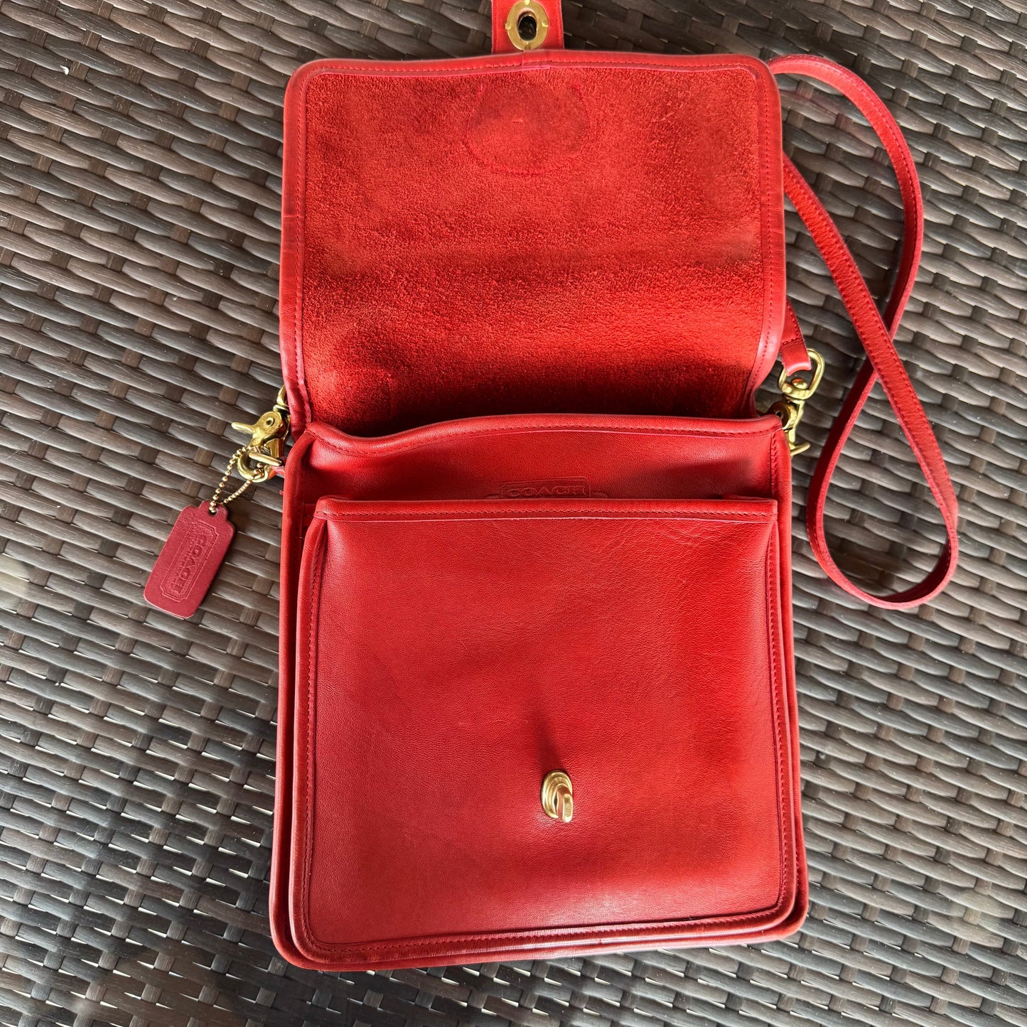Vintage Coach Red Station Bag 5130🍬⚡