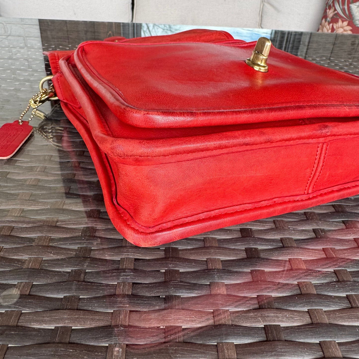 Vintage Coach Red Station Bag 5130🍬⚡