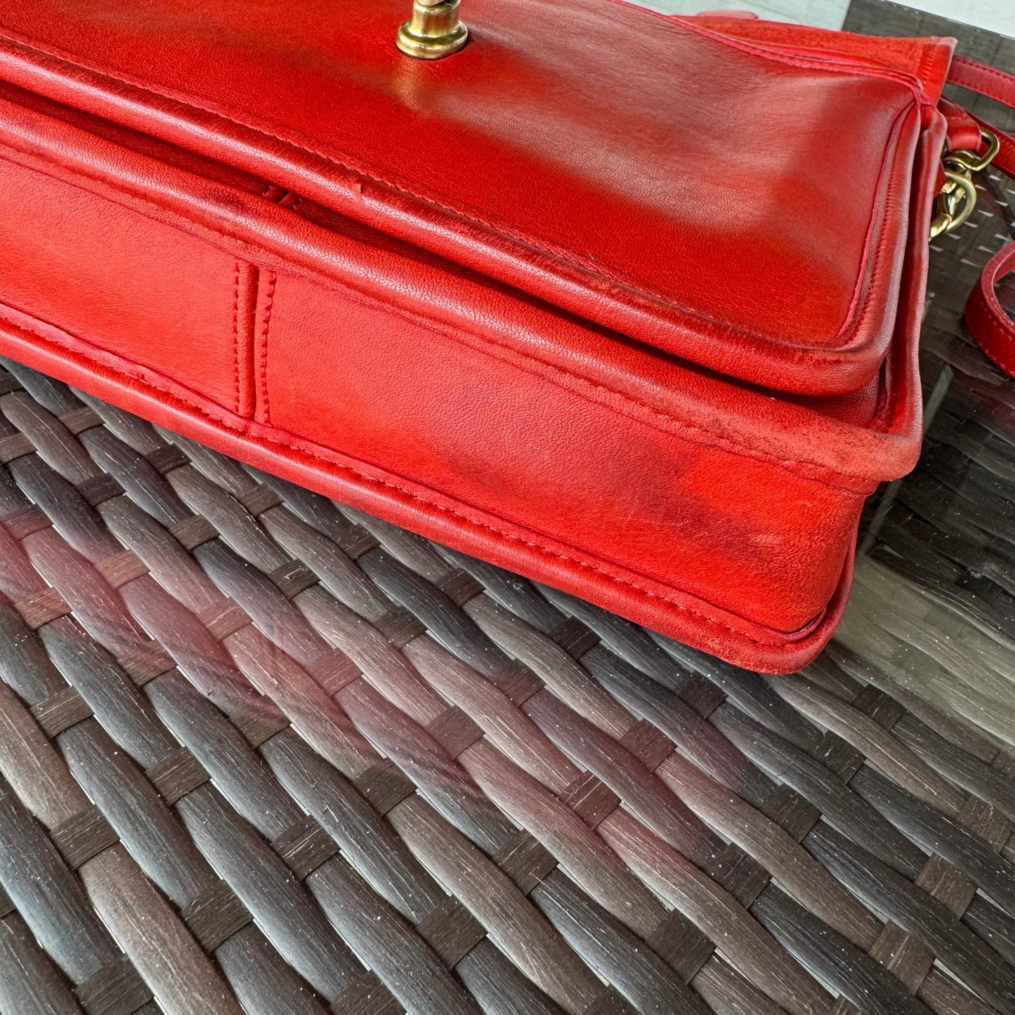 Vintage Coach Red Station Bag 5130🍬⚡