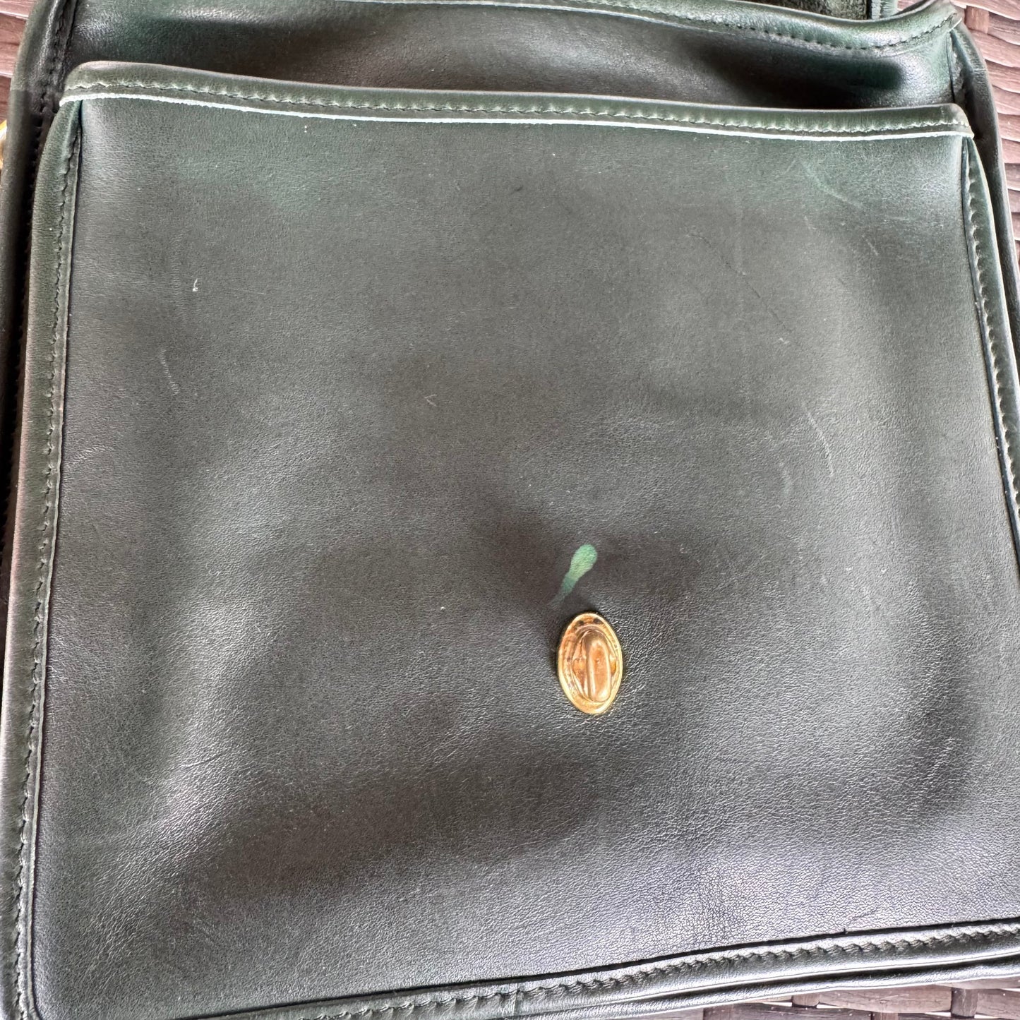 Vintage Coach Bottle Green Station Bag 5130🌲🍀