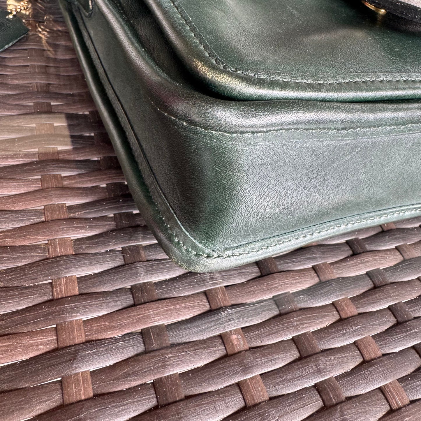 Vintage Coach Bottle Green Station Bag 5130🌲🍀