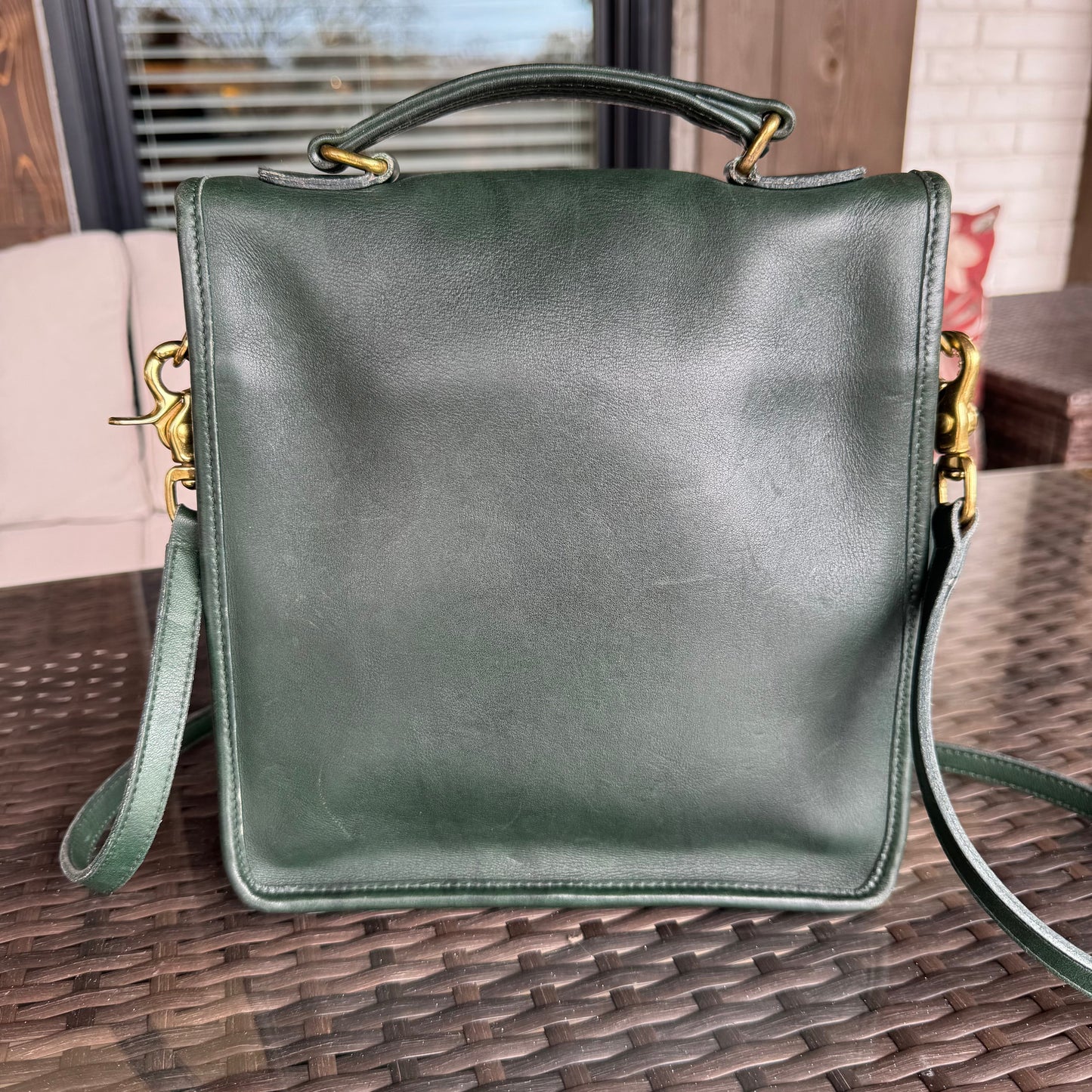 Vintage Coach Bottle Green Station Bag 5130🌲🍀