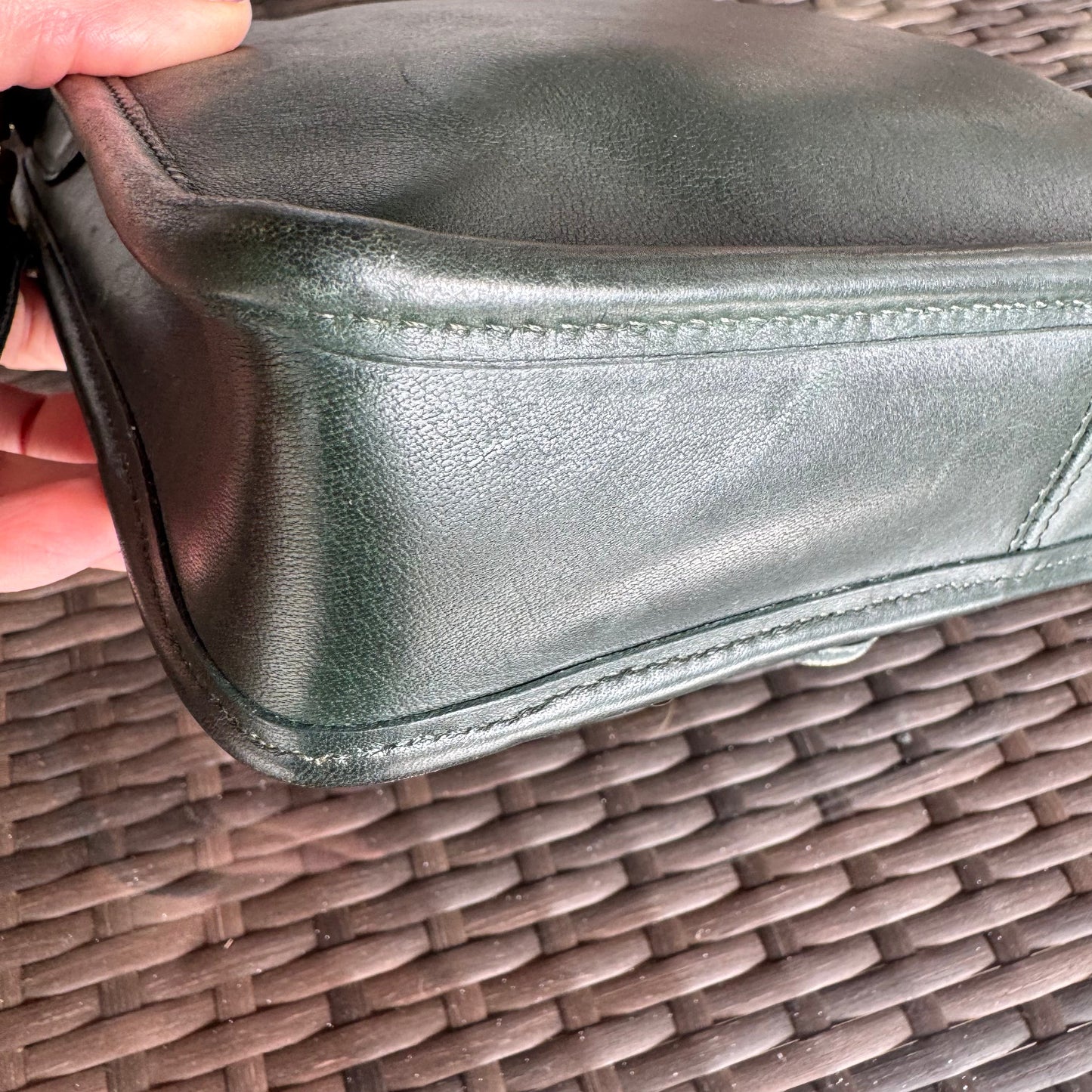 Vintage Coach Bottle Green Station Bag 5130🌲🍀