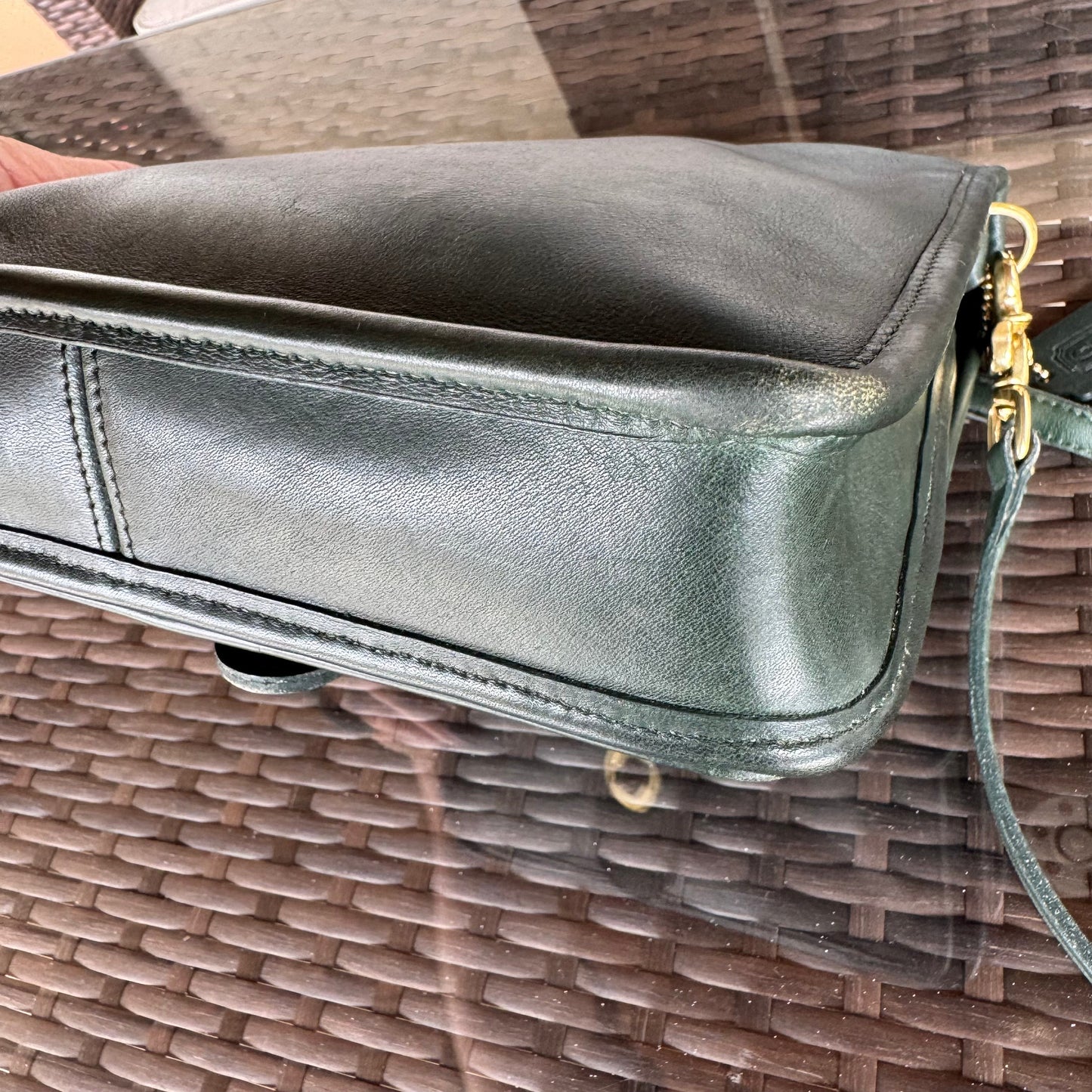 Vintage Coach Bottle Green Station Bag 5130🌲🍀