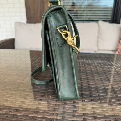 Vintage Coach Bottle Green Station Bag 5130🌲🍀