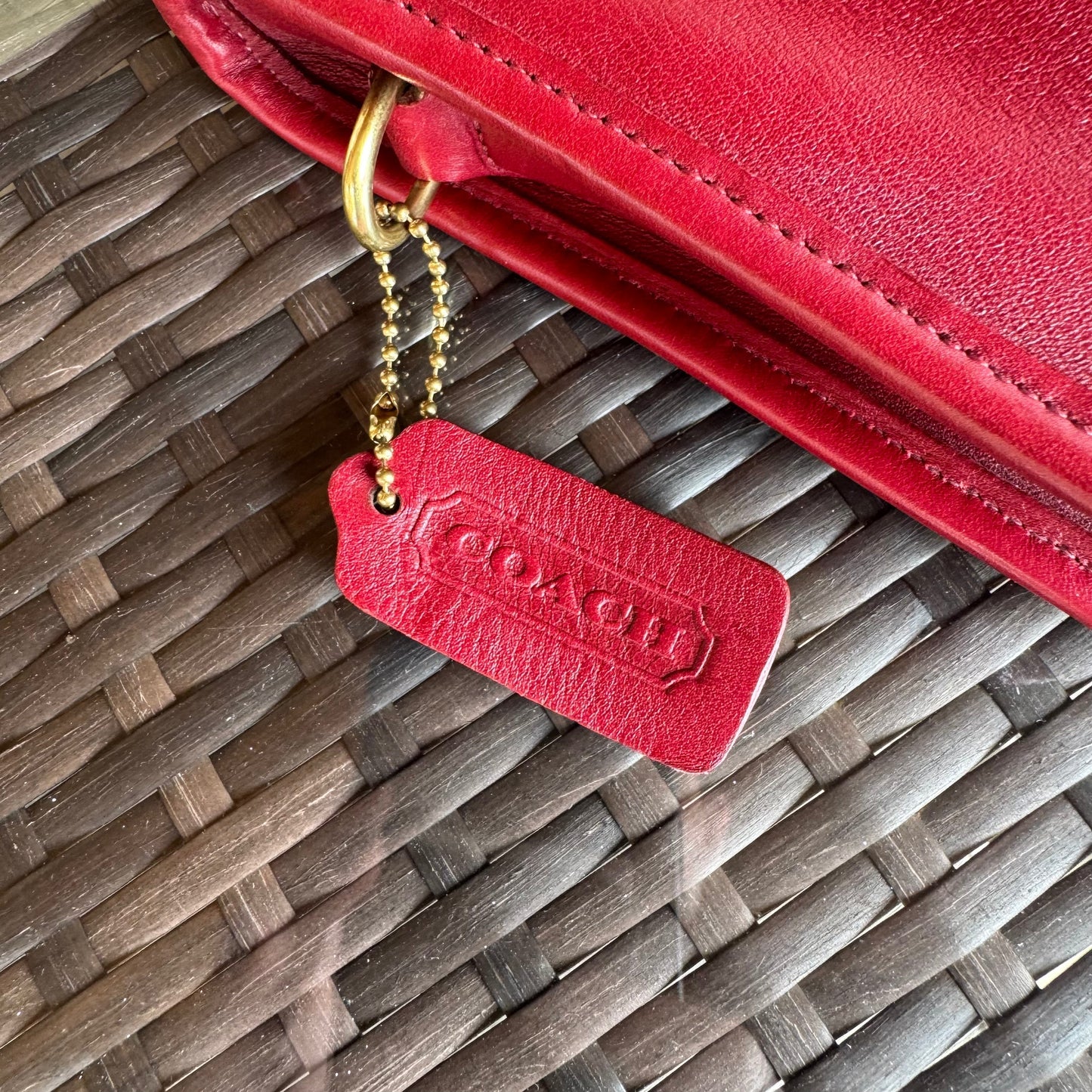 Vintage Coach Red Basic Bag 9455🍎🔥