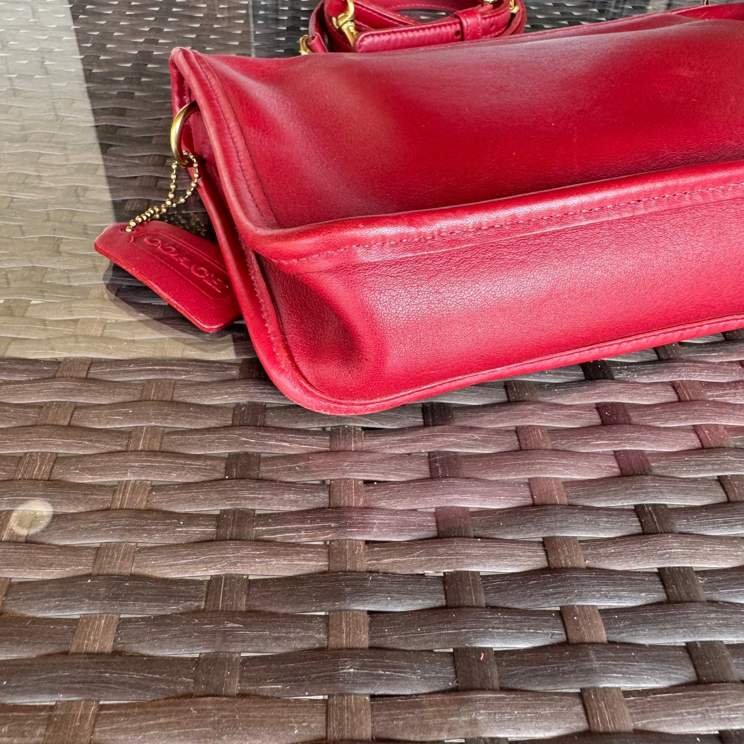 Vintage Coach Red Basic Bag 9455🍎🔥