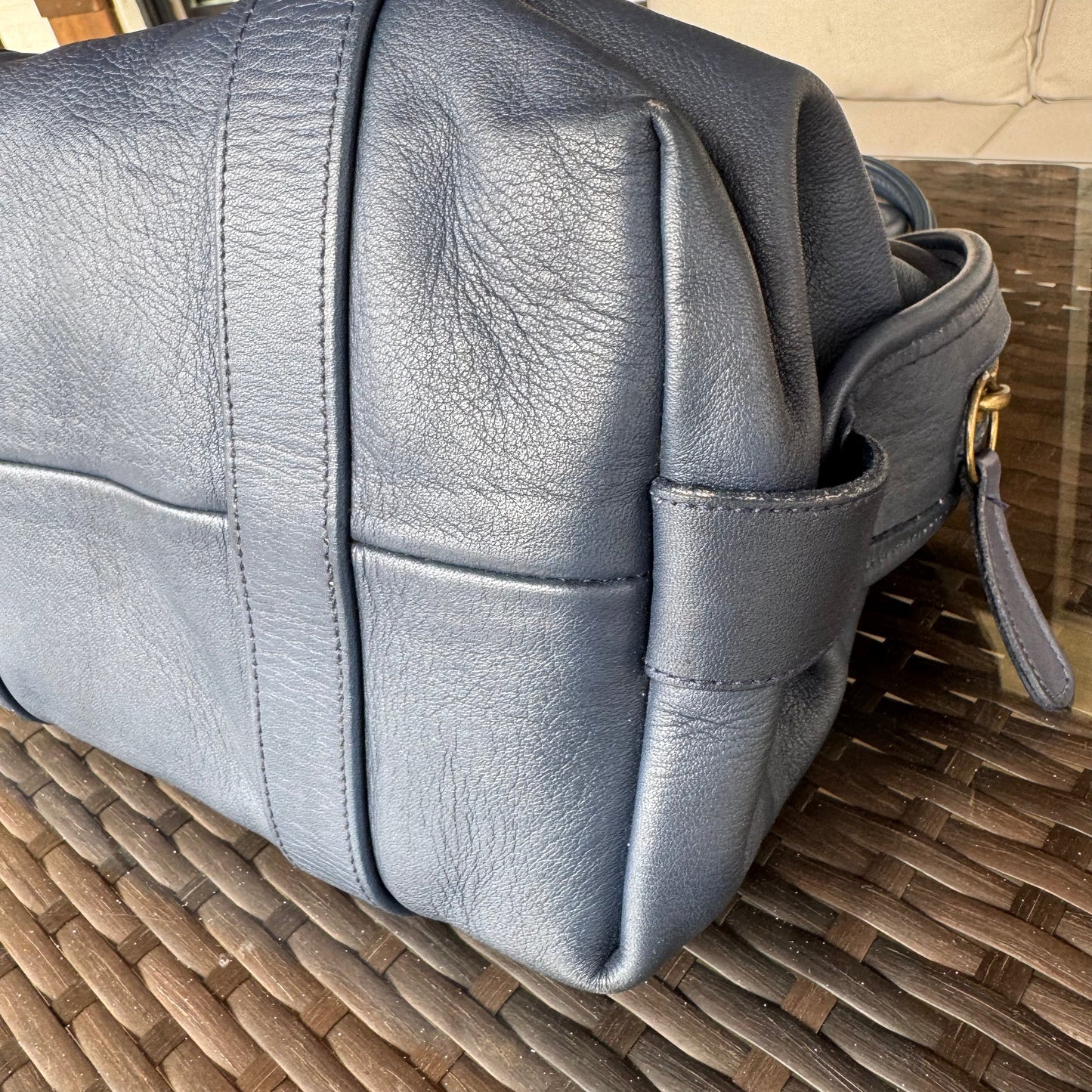 Vintage Coach Blue Soft Satchel 4055🍂✨