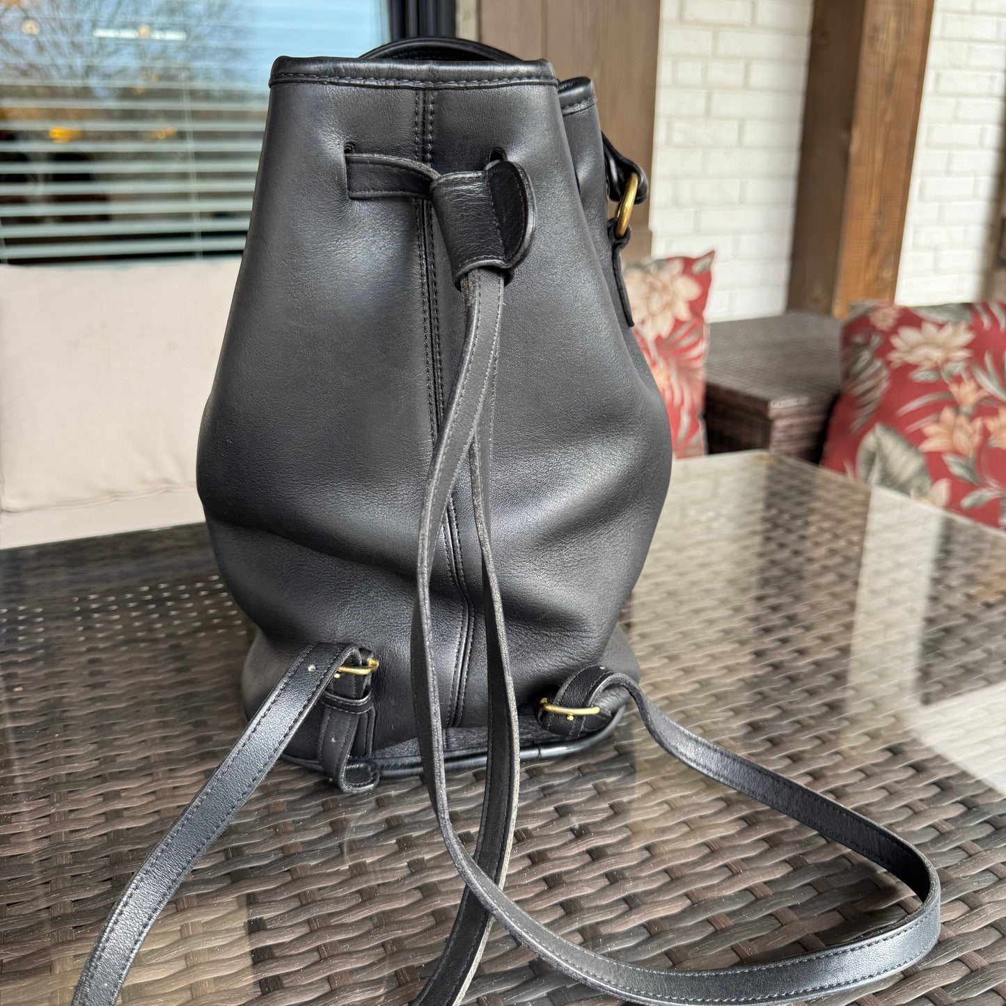 Vintage Coach Black Handle Backpack 9992🖤🍫