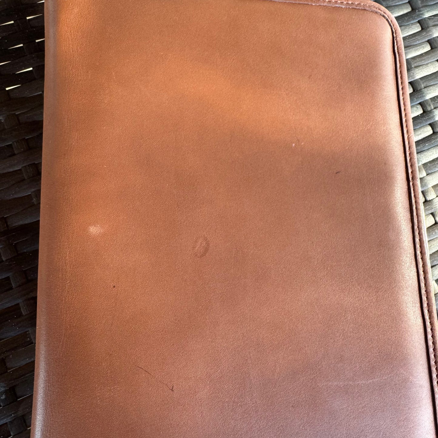 Vintage Coach British Tan Zip Around Organizer Large Planner 5223🌺🩷