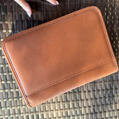 Vintage Coach British Tan Zip Around Organizer Large Planner 5223🌺🩷