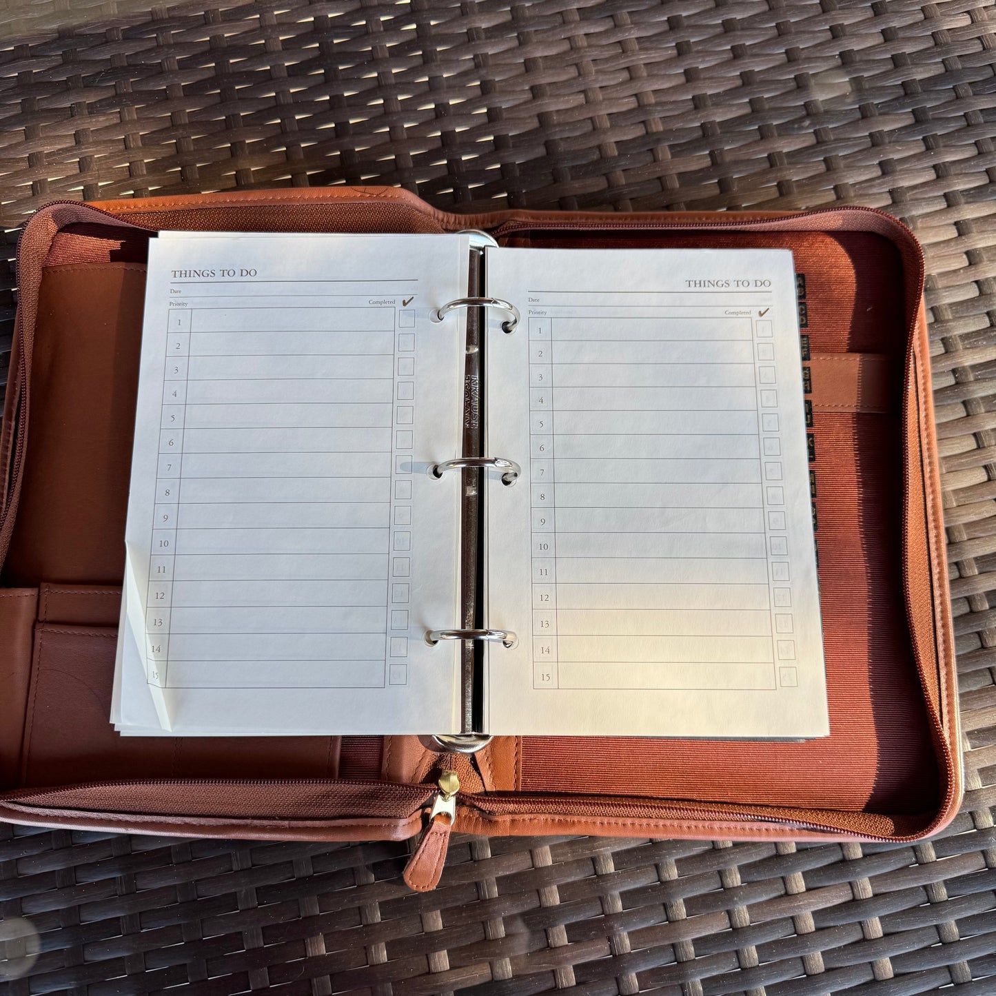 Vintage Coach British Tan Zip Around Organizer Large Planner 5223🌺🩷