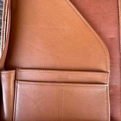 Vintage Coach British Tan Zip Around Organizer Large Planner 5223🌺🩷